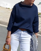 Blouse Femme Col Bateau Élégante