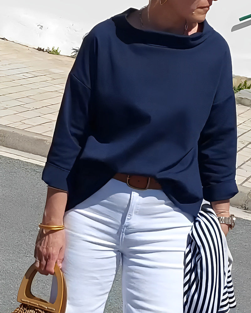 Blouse Femme Col Bateau Élégante