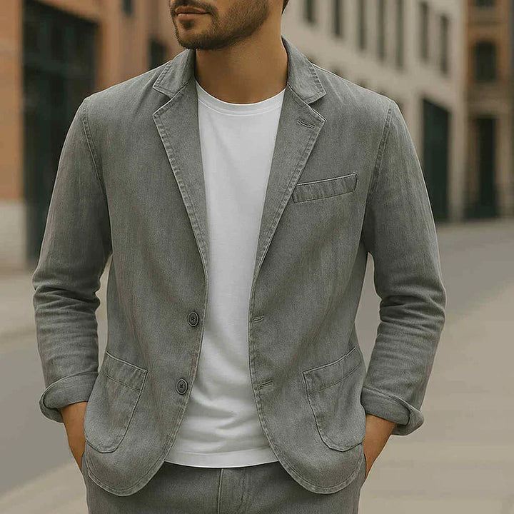Blazer Homme Décontracté à Revers Classiques