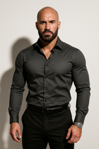 Chemise Homme Ajustée Élégance Premium
