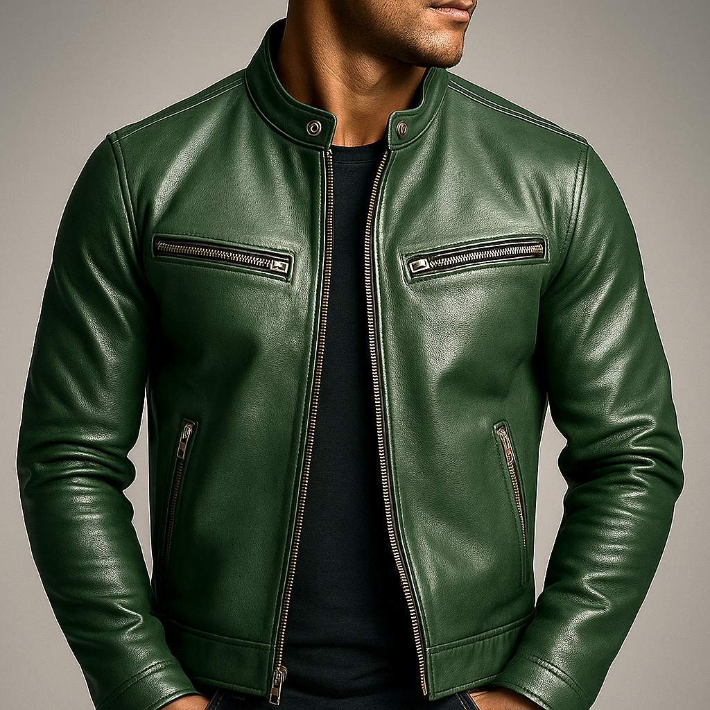 Veste en Cuir Élégante Coupe Moderne et Confort Premium