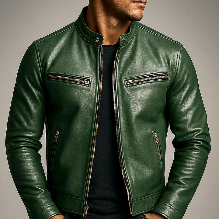 Veste en Cuir Élégante Coupe Moderne et Confort Premium