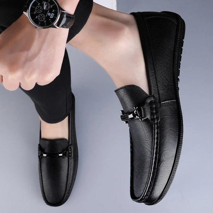 Mocassins en Cuir Élégants avec Boucle Confort et Style Moderne