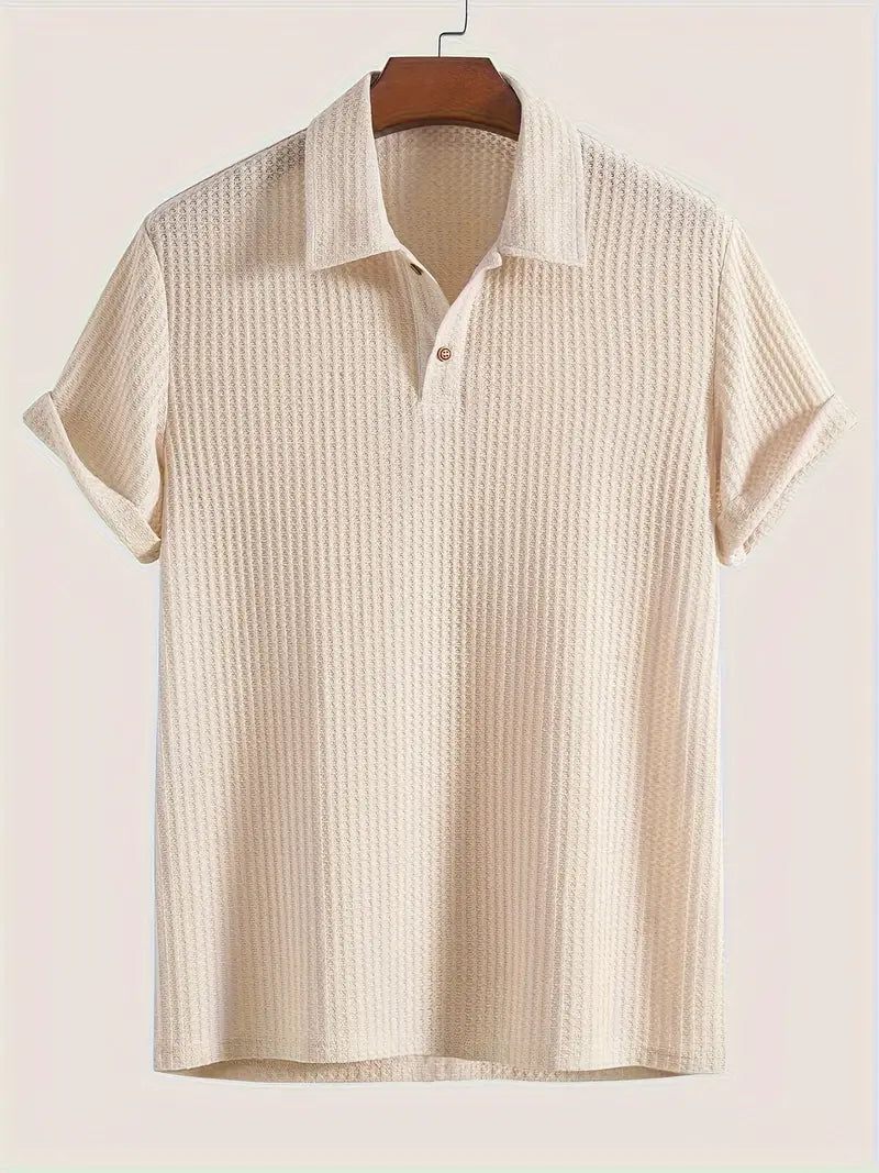 Polo Homme Maille Côtelée Élégante