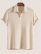 Polo Homme Maille Côtelée Élégante