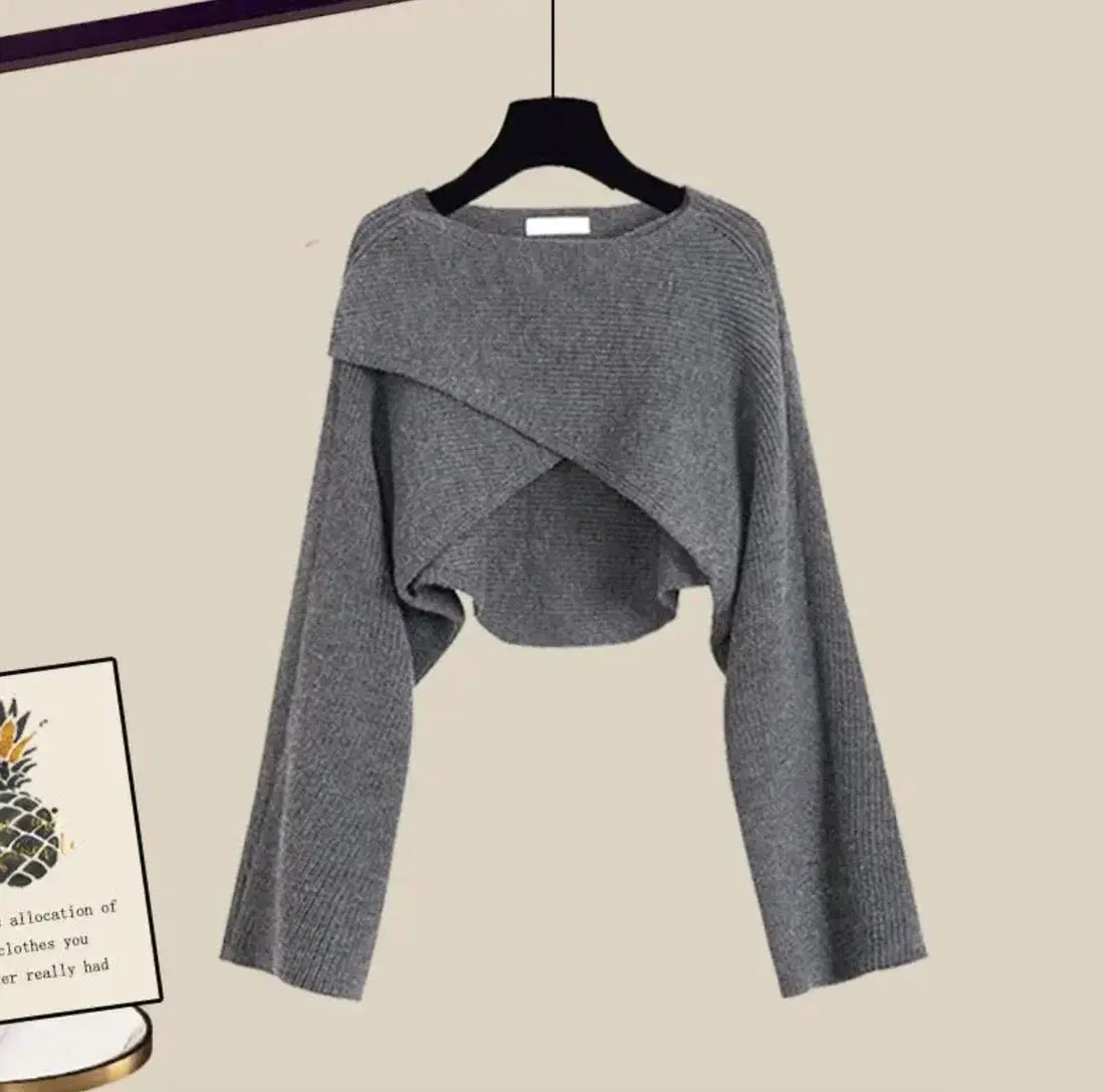 Ensemble Top Croisé et Jupe Longue Femme