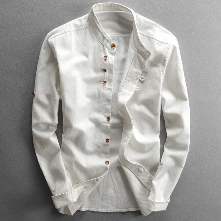 Chemise Homme Col Montant Vintage