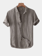 Chemise Homme à Col Mao et Manches Courtes