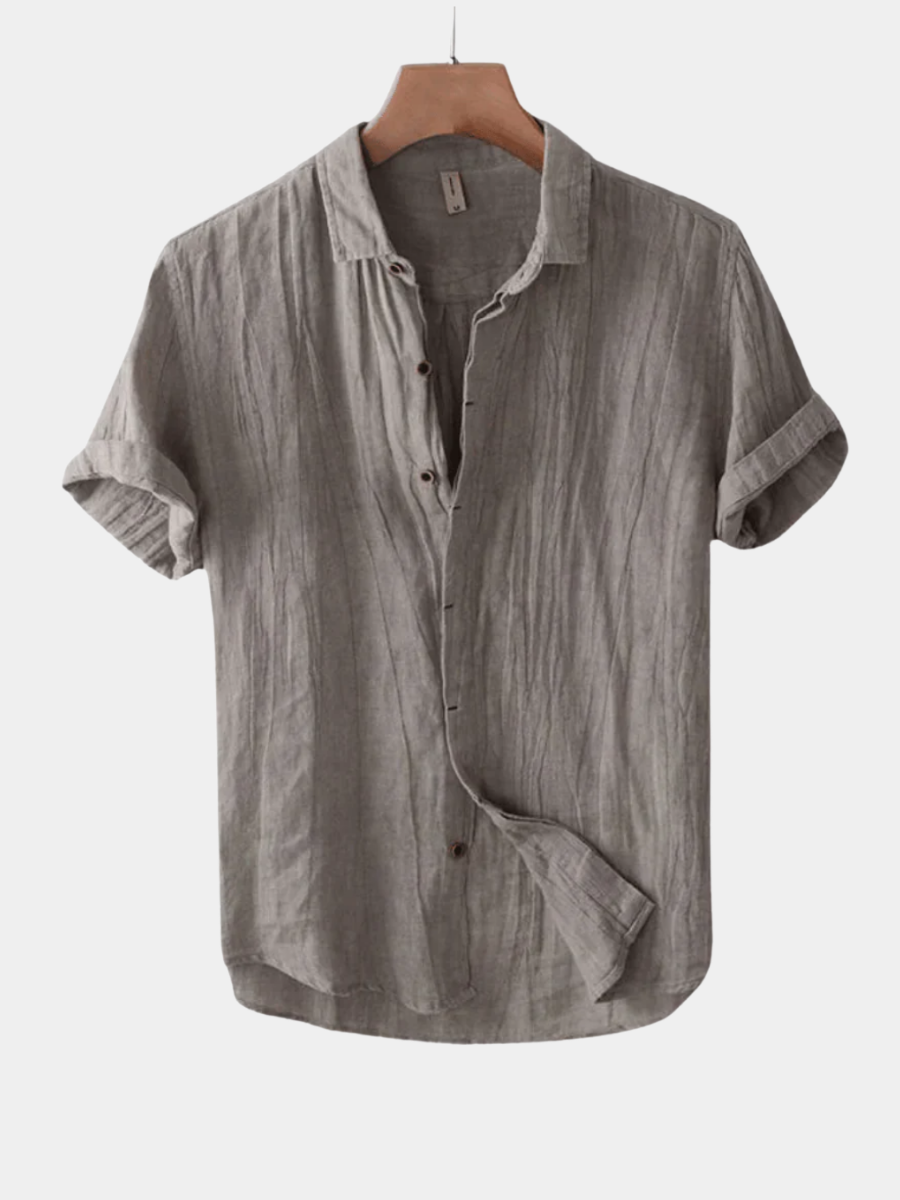 Chemise Homme à Col Mao et Manches Courtes