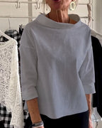 Blouse Femme Col Bateau Élégante