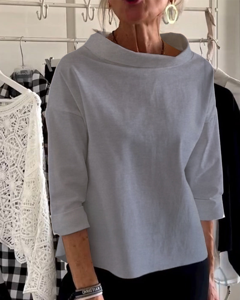 Blouse Femme Col Bateau Élégante