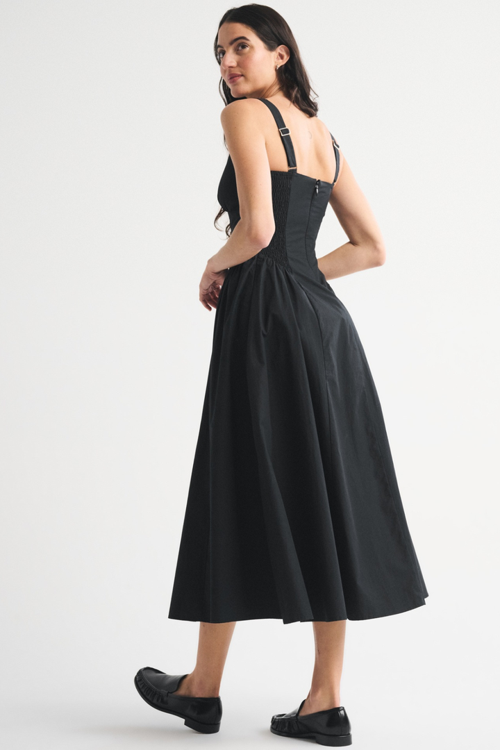 Robe Midi Sans Manches à Pois Femme