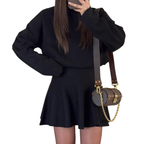 Robe Pull Femme Patineuse Chic