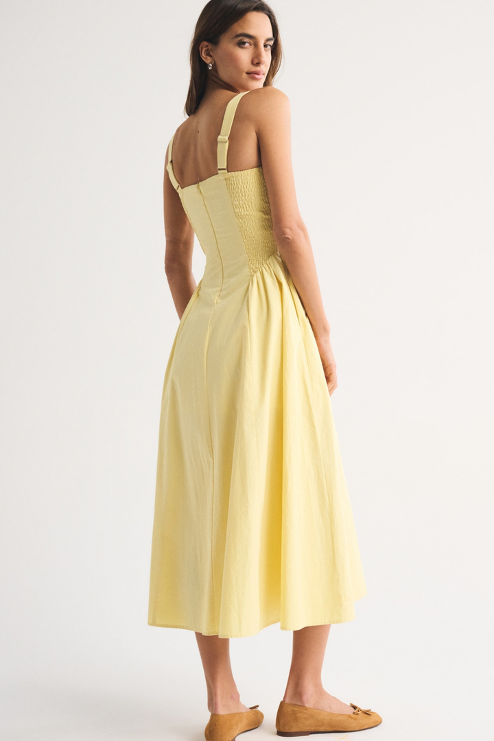 Robe Midi Sans Manches à Pois Femme