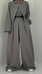 Combinaison Femme à Jambes Larges avec Cape Amovible