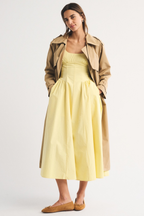 Robe Midi Sans Manches à Pois Femme