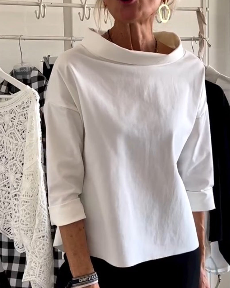 Blouse Femme Col Bateau Élégante