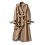 Trench Long Croisé avec Ceinture