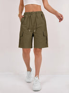 Short Cargo Taille Haute Femme
