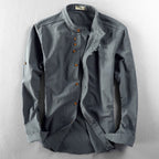 Chemise Homme Col Montant Vintage