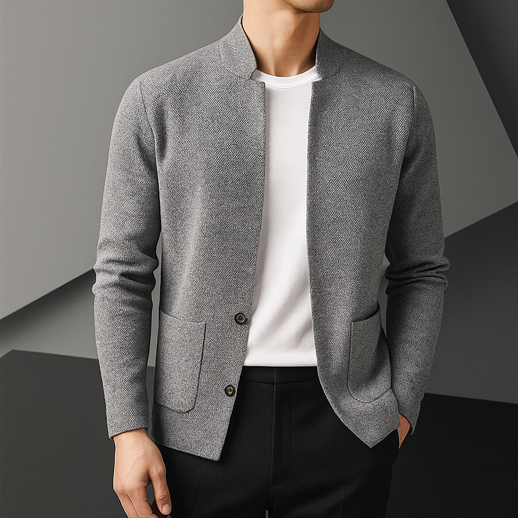 Cardigan Homme Maille Élégance Minimaliste