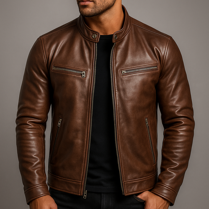 Veste en Cuir Élégante Coupe Moderne et Confort Premium