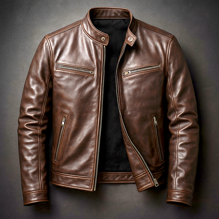 Veste en Cuir Élégante Coupe Moderne et Confort Premium
