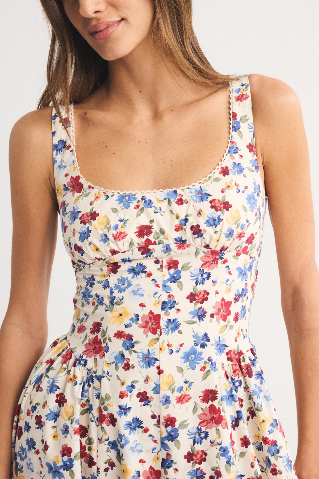 Robe Midi Sans Manches à Pois Femme