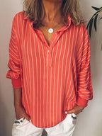 Blouse Femme Rayée Style Décontracté