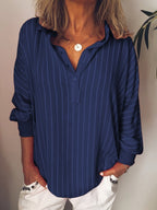 Blouse Femme Rayée Style Décontracté