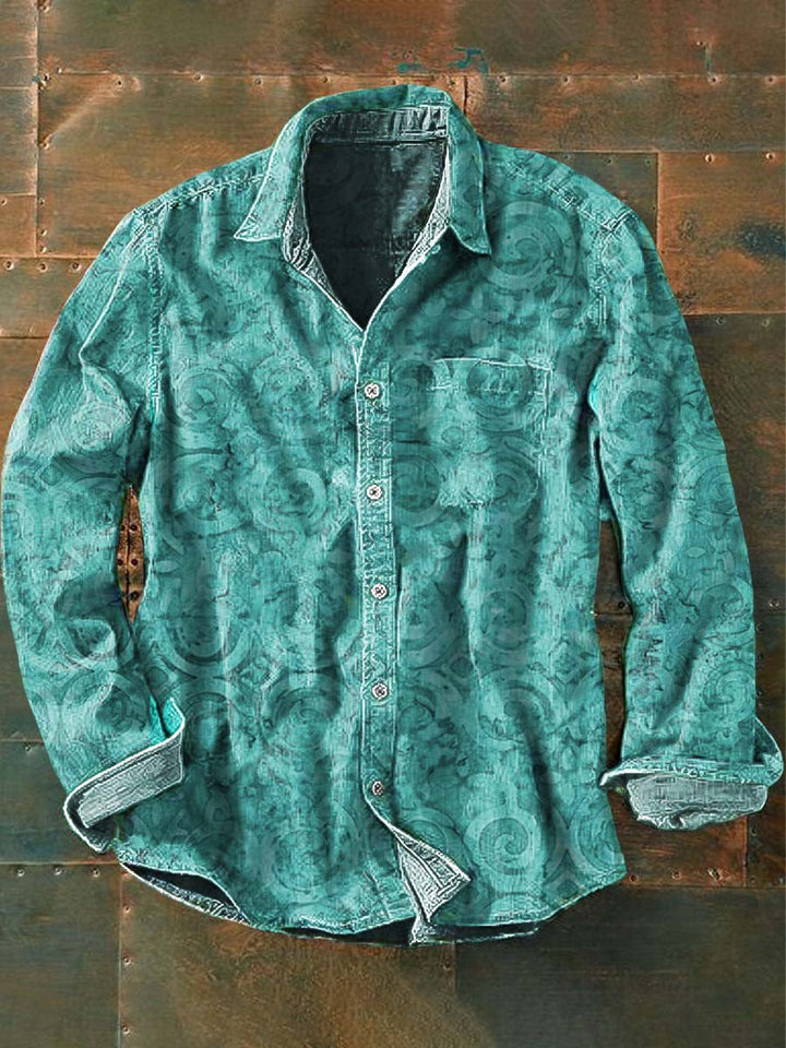 Chemise Homme Motif Artistique Vintage