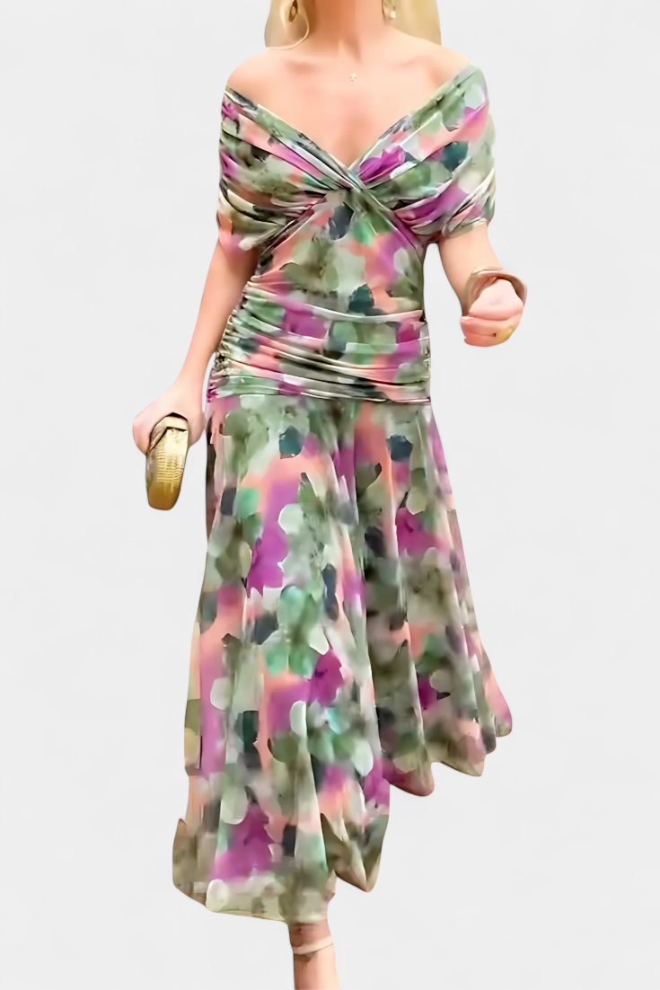 Robe Femme Élégance Soirée Plissée