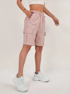 Short Cargo Taille Haute Femme