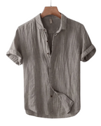 Chemise Homme à Col Mao et Manches Courtes