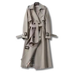 Trench Long Croisé avec Ceinture