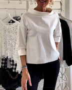 Blouse Femme Col Bateau Élégante