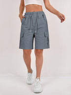 Short Cargo Taille Haute Femme