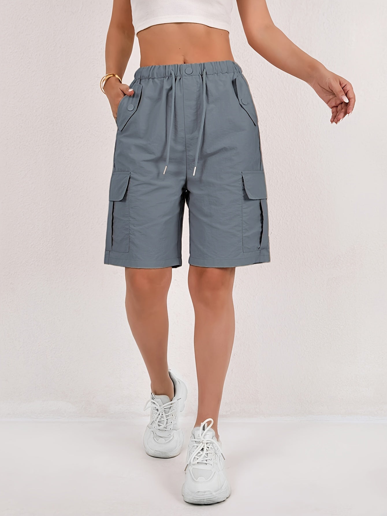Short Cargo Taille Haute Femme