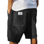 Short Rayé à Taille Élastique Homme