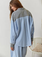 Ensemble Pyjama Rayé Patchwork Femme