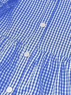 Robe Courte à Carreaux Vichy et Taille Froncée