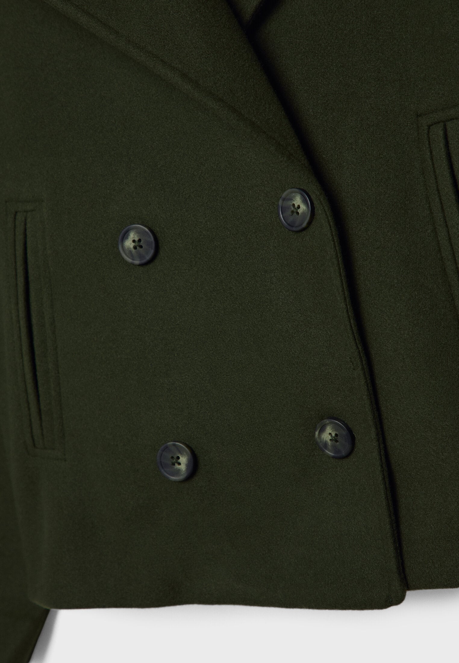 Veste Courte Croisée à Double Boutonnage