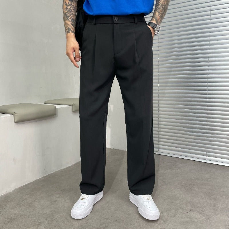 Pantalon Homme Coupe Large Minimaliste
