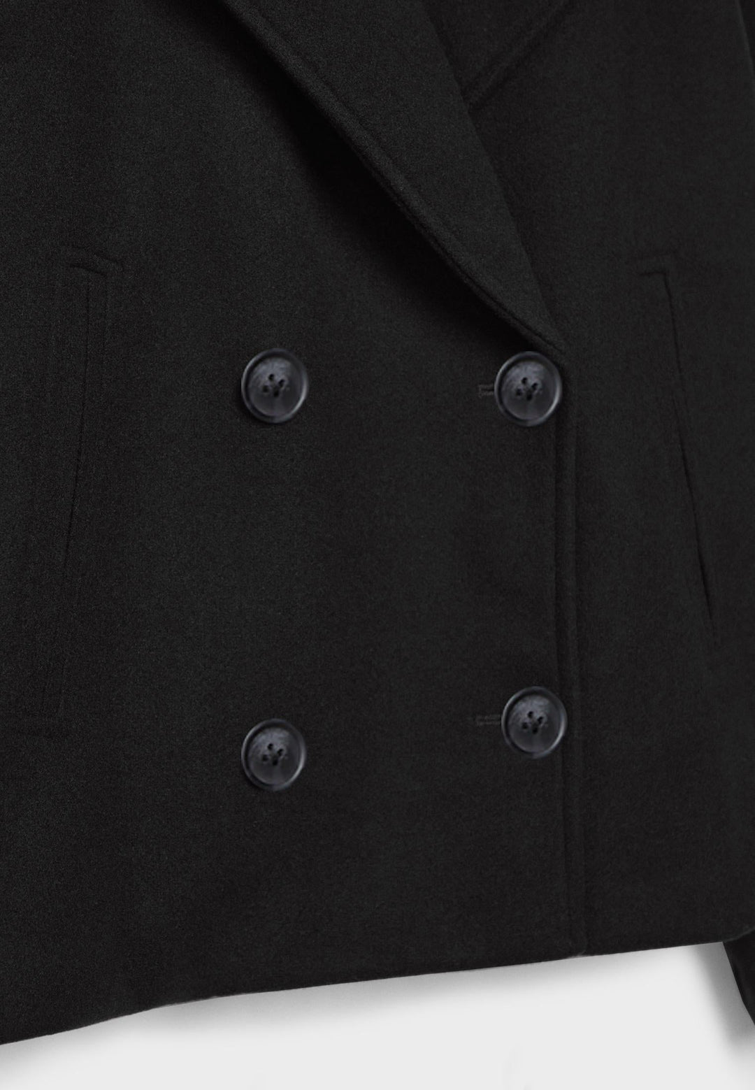Veste Courte Croisée à Double Boutonnage