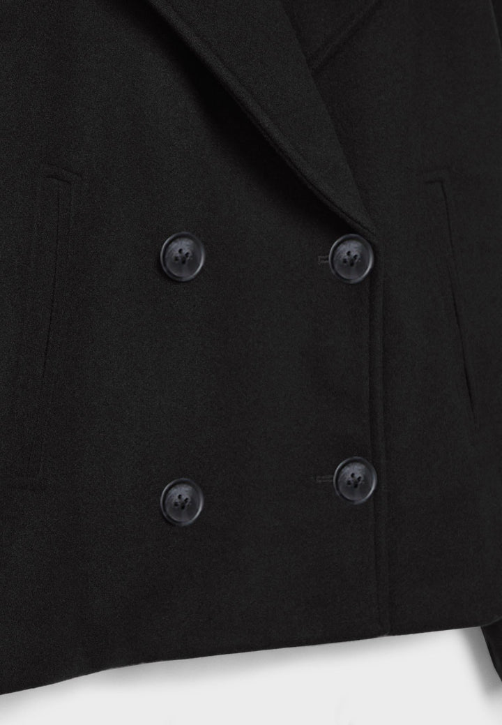 Veste Courte Croisée à Double Boutonnage