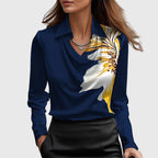 Blouse Femme Satin Drapé Élégant