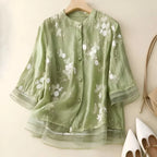 Blouse Femme Brodée Élégance Bohème
