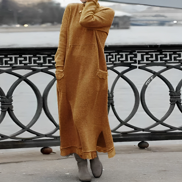 Robe Pull Femme Longue Confort Chic