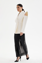 Blazer Long Structuré Femme