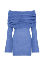 Robe Courte Pailletée à Épaules Dégagées